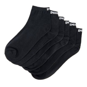 Endurance Ibi Quarter Sock 6-Pack, Black
