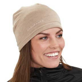 Endurance Nevier Waffle Hood Hat, Simply Taupe