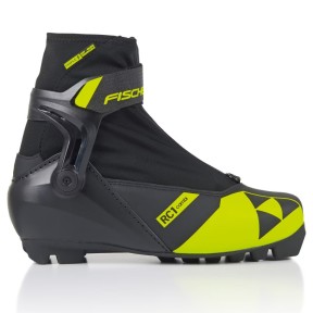 Fischer RC1 Jr Combi Kids Boots, Black/Yellow