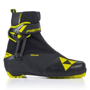 Fischer RCS Skate Ski Boots, Black/Yellow