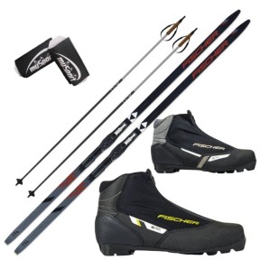 Fischer Sports Crown Classic skis set