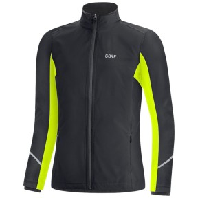 Gore Partial Gore-tex Infinium™ Women's Jacket, Black/Neon Yellow