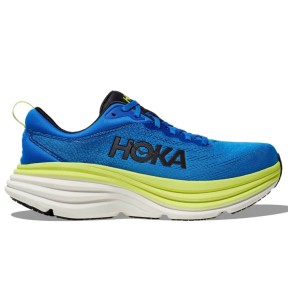 Hoka Bondi 8 Men's Shoes, Electric Cobalt/Lettuce