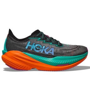 Hoka Mach X 2 Men's Shoes, Black/Electric Aqua