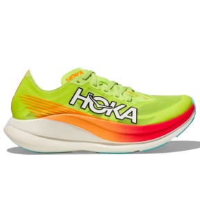 Hoka Rocket X 2 Unisex Shoes, Lettuce/Solar Flare