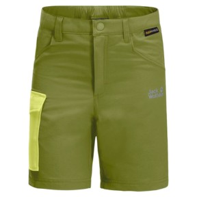 Jack Wolfskin Active Softshell Kids Shorts, Green Tea