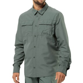 Jack Wolfskin Barrier L/s Shirt Men's, Hedge Green