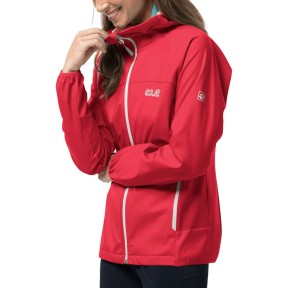 Jack Wolfskin Eagle Peak II Softshell Women's Jacket, Tulip Red