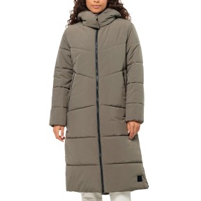 Jack Wolfskin Karolinger Long Women's Coat, Cold Coffee