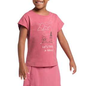 Jack Wolfskin Take A Break Girls T-Shirt, Soft Pink