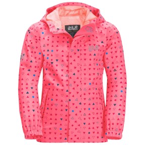 Jack Wolfskin Tucan Dotted Jacket Kids, Pink Lemonade