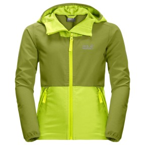 Jack Wolfskin Turbulence Boys Softshell Jacket, Lime