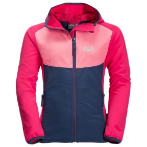 Jack Wolfskin Turbulence Girls Softshell Jacket, Dark Indigo