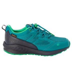 Jack Wolfskin Unleash 4 Speed Texapore Kids WP Shoes, Blue/Green