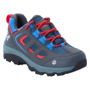 Jack Wolfskin Vojo Texapore WP Low Kids Shoes, Blue/Red