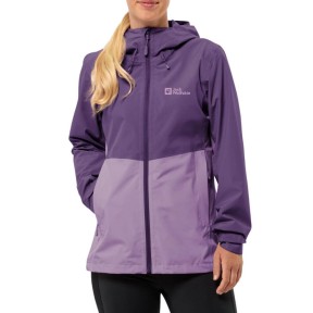 Jack Wolfskin Weiltal 2l Women's Rain Jacket, Ultraviolet