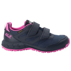 Jack Wolfskin Woodland Texapore Low VC Kids, Blue/Pink