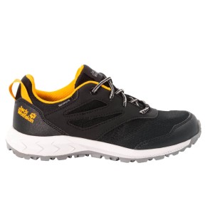 Jack Wolfskin Woodland Texapore Low WP Kids, Black/Burly Yellow