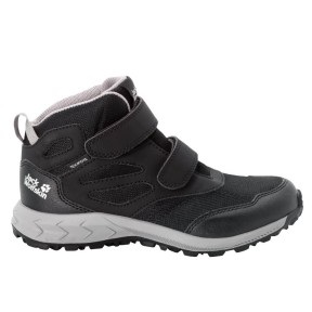 Jack Wolfskin Woodland Texapore Mid Vc Kids WP Hiking, Black