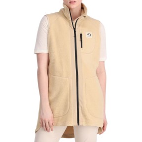 Kari Traa Sanne Pile Women's Vest Long, Oat Beige