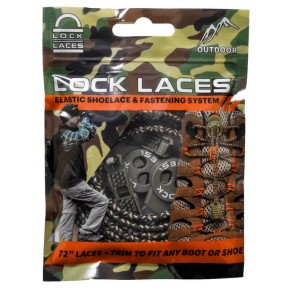 Lock Laces No Tie Boot Laces 72", Camo