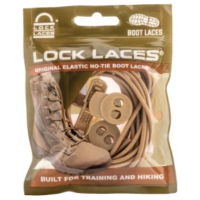 Lock Laces No Tie Boot Laces 72", Tan