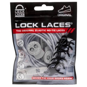 Lock Laces No Tie Shoelaces, Grey