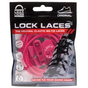 Lock Laces No Tie Shoelaces, Hot Pink