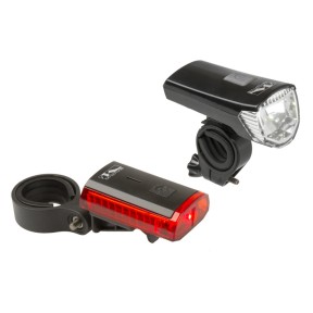 M-Wave Bike Light Set ATLAS K 11 USB LED Rechargeable, Black