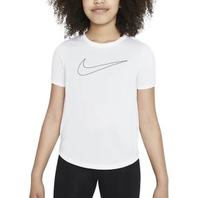 Nike Dri-FIT One Girls SS Training Top, White