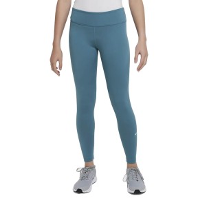 Nike Dri-Fit One Older Girls Leggings, Mineral Teal/White