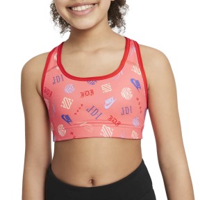 Nike Dri-FIT Swoosh Girls Reversible Sports Bra, Chile Red