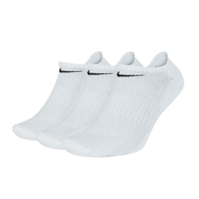 Nike Everyday Cushioned Training No-Show Socks 3 Pairs, white