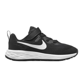 Nike Revolution 6 (PSV) Kids Shoes, Black/White/Smoke Grey