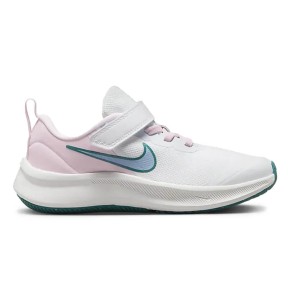 Nike Star Runner 3 PSV Kids Shoes, White/Pearl Pink