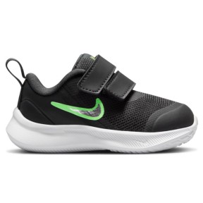 Nike Star Runner 3 TDV Kids, Black/Chrome/Green