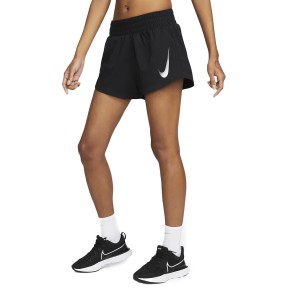 Nike Swoosh Women's Brief-Lined Running Shorts, Black