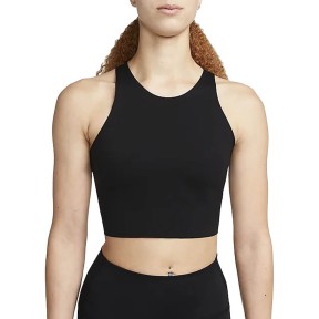 Nike Yoga Dri-FIT Luxe Women's Shelf-Bra Cropped Tank, Black