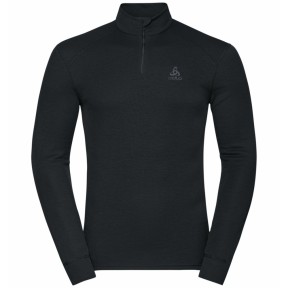 Odlo Active Warm Eco Half-zip Men's Turtleneck Baselayer Top, Black