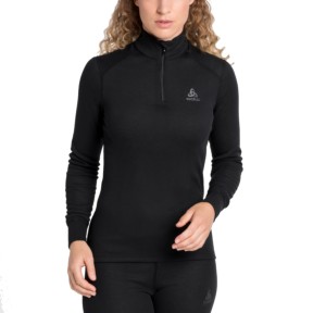 Odlo Active Warm Eco Half-zip Women's Turtleneck Baselayer Top, Black