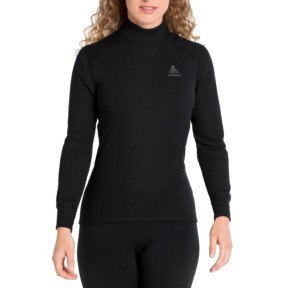 Odlo Active Warm Eco Women's Turtleneck Base Layer Top, Black