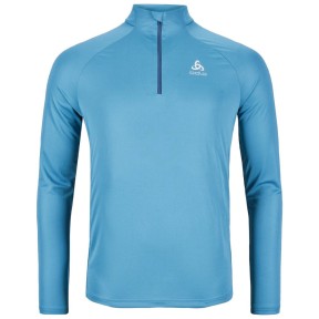 Odlo Essentials Men's Half-Zip Running Mid Layer, Saxony Blue