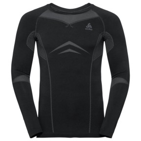 Odlo Performance Evolution Warm Men's LS Baselayer, Black/Grey