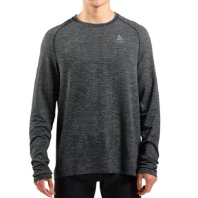 Odlo The Essentials Seamless LS Men's Running T-Shirt, Grey Melange