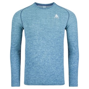 Odlo The Essentials Seamless LS Men's Running T-Shirt, Saxony Blue