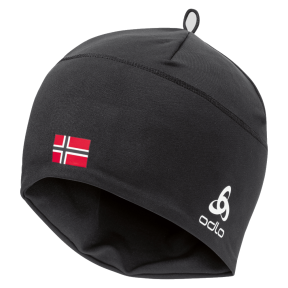 Odlo The Polyknit Fan Warm Hat, Black/Norwegian Flag
