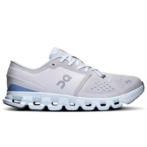 On Cloud X 4 Women's Shoes, Silver/Chambray