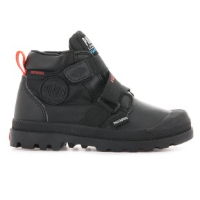 Palladium Pampa Hi Cuff Strap Waterproof Kid's Boots, Black