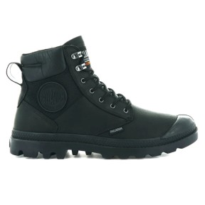 Palladium Pampa Shield Waterproof + Leather Men's Boots, Black/Black