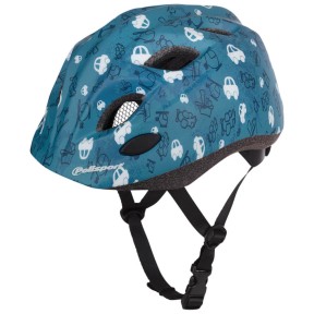 Polisport Premium Bicycle Helmet w/LED, 48-52 cm, Blue